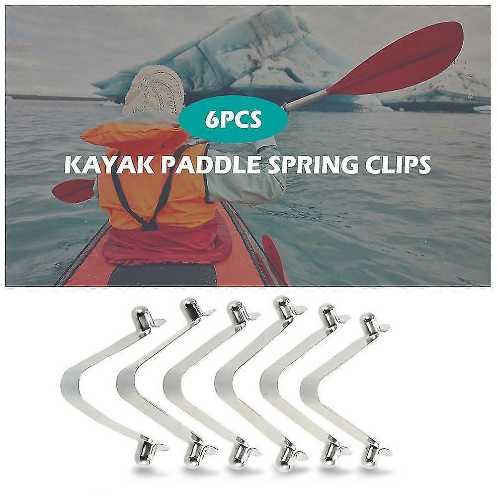 6pcs Kayak Paddle Spring Clips Clips Tent Pole Clips