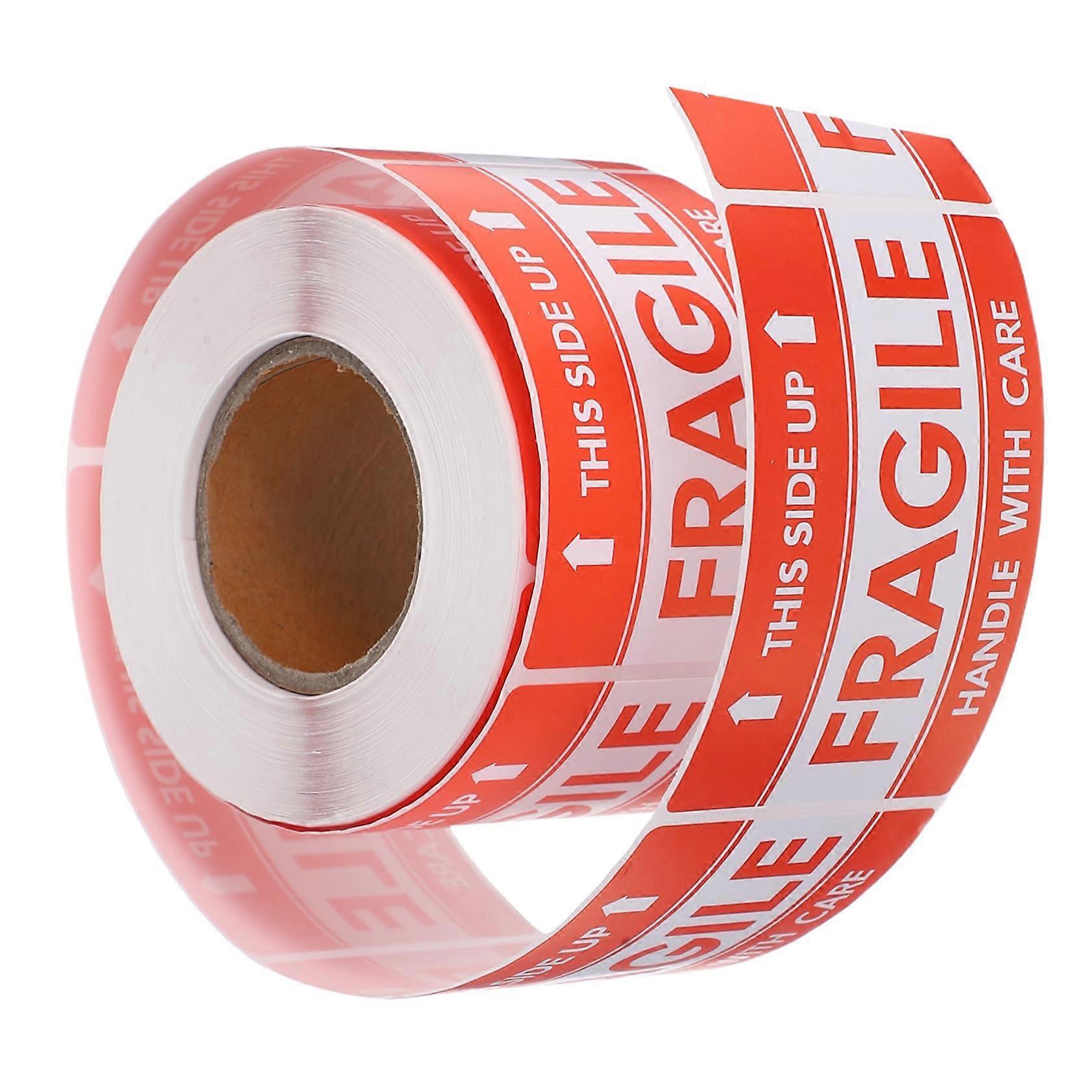 Red Fragile  Stickers Roll  Adhesive Handle With Care Labels for Moving Boxes