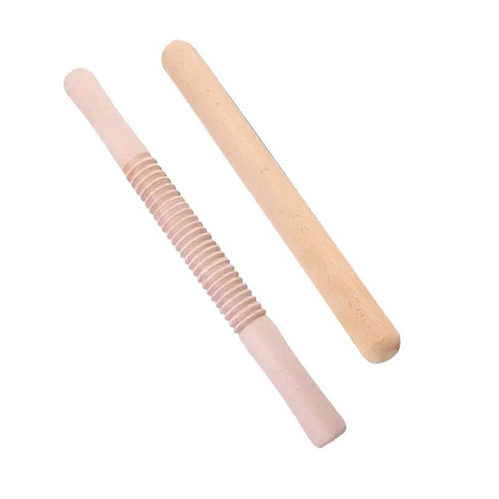 Baking Roller for Dough 2Pcs Wooden Rolling Pin for Fondant