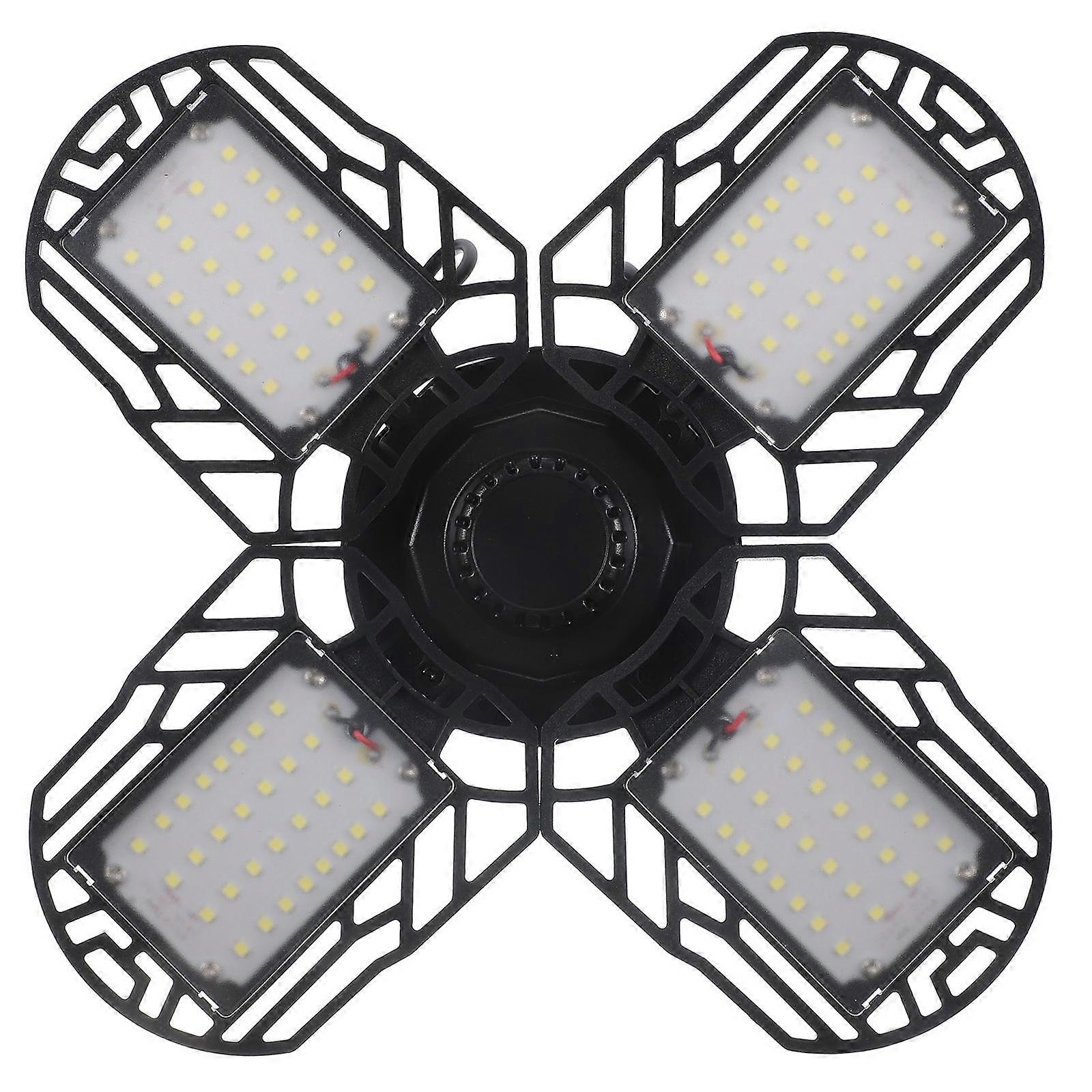 LED Ceiling Light 60W Bulb for Garage with Adjustable Four-Leaf Folding Lamp