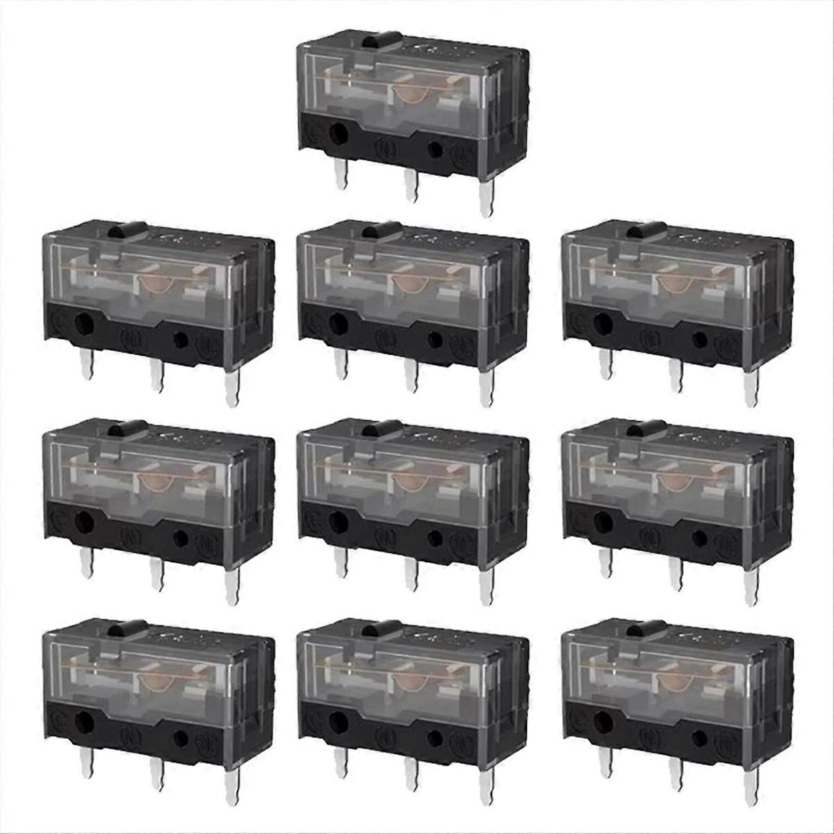 10 PCS 8.0 Mouse Micro-Type Switch Mice Micro-Type Button for Gaming Mouse 3 Pin Black