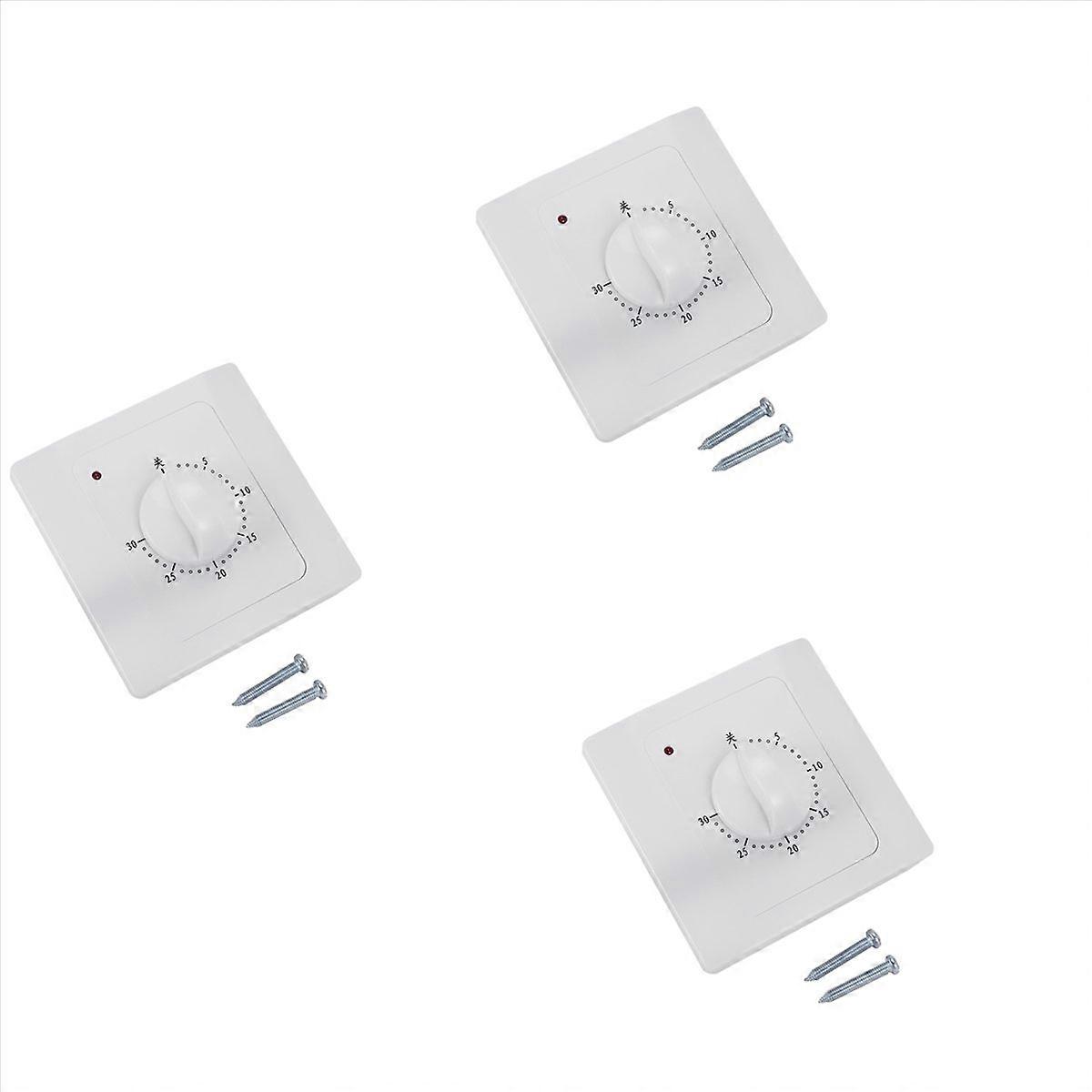 3X Ac 220V 10A 30Min Countdown Timer Switch Electric Digital Time Plug Control Switch Timer Socket K