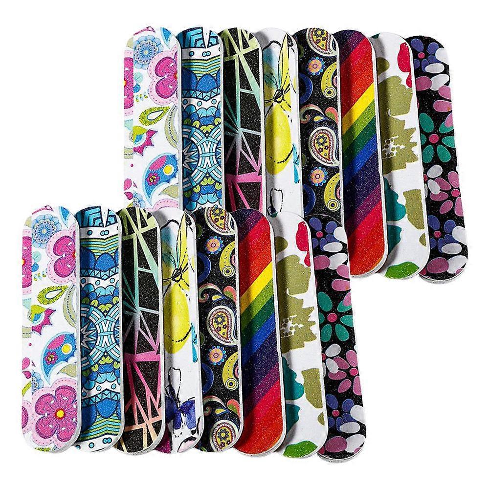 Nail Files Nail Art Grinding Tool for Manicuring 100Pcs Double Sided Design