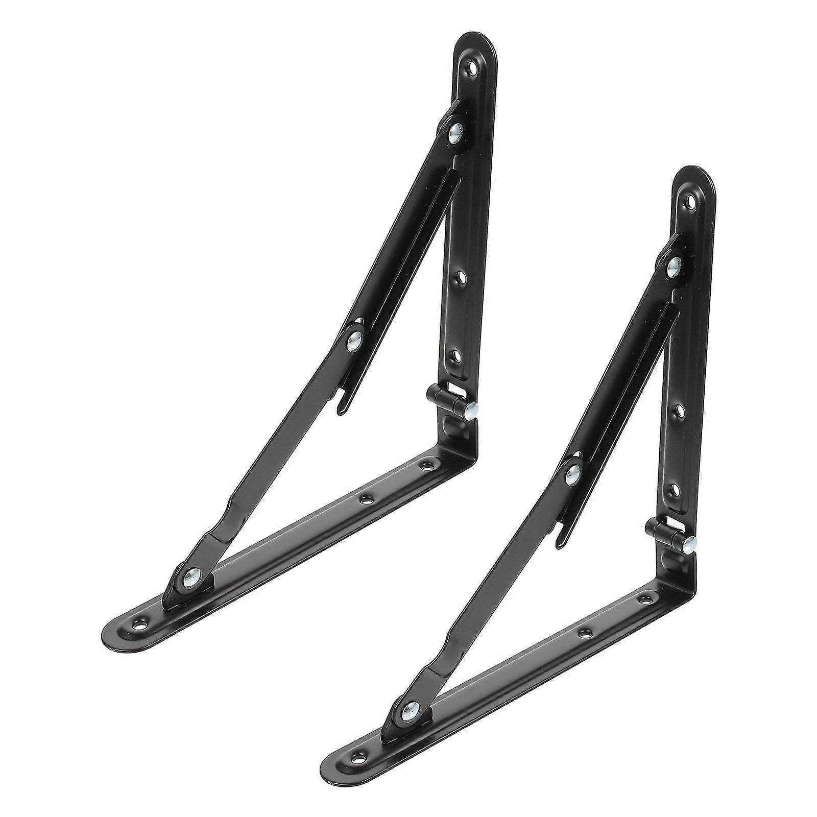 Diy Wall Shelf Support Bracket Black Folding Brackets For Table 20 5X20 5Cm Practical 2Pcs