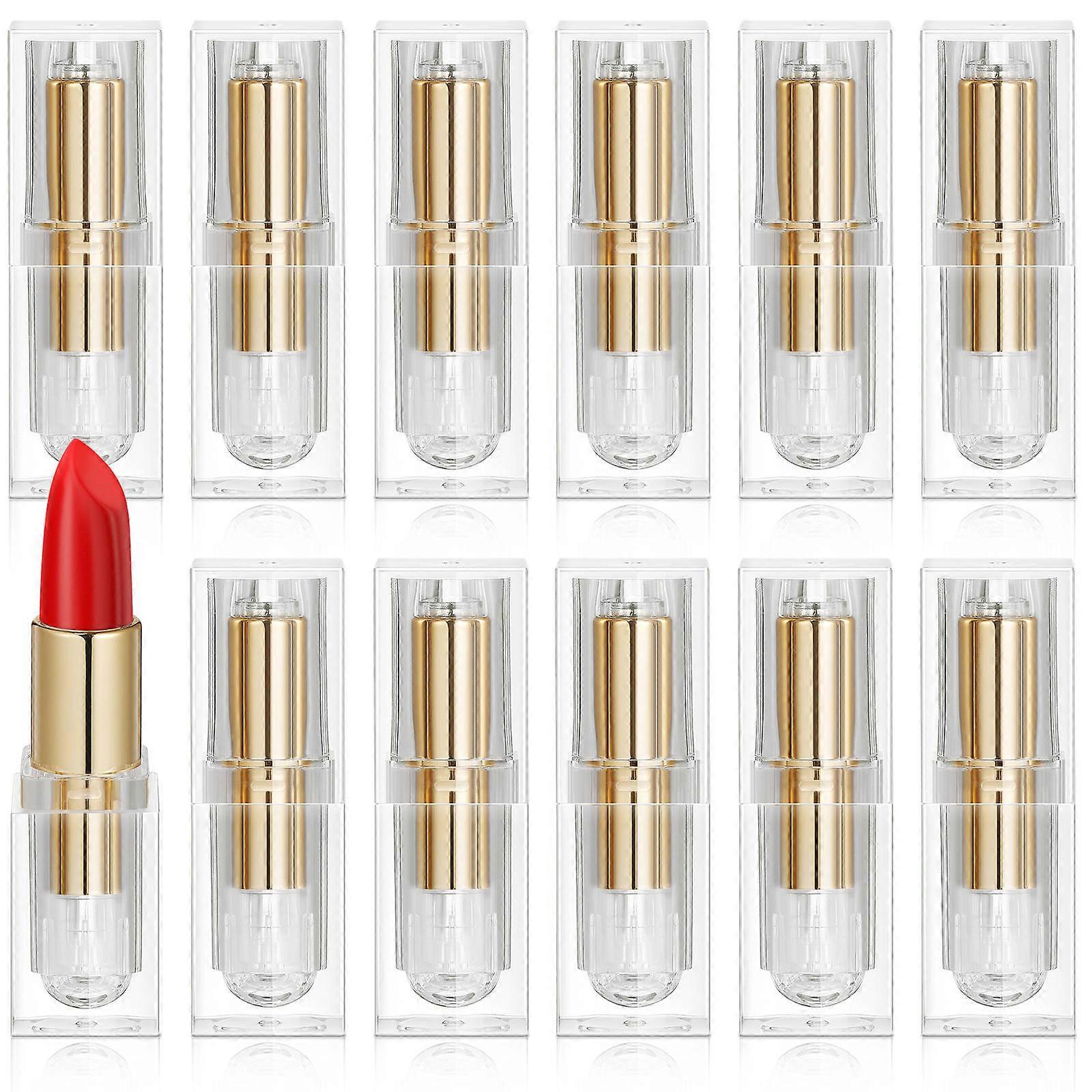 Transparent Lipstick Storage Containers for DIY 12Pcs Small Tubes