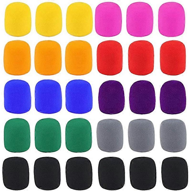 30 Pack Thick Handheld Stage Microphone Windscreen Foam Cover