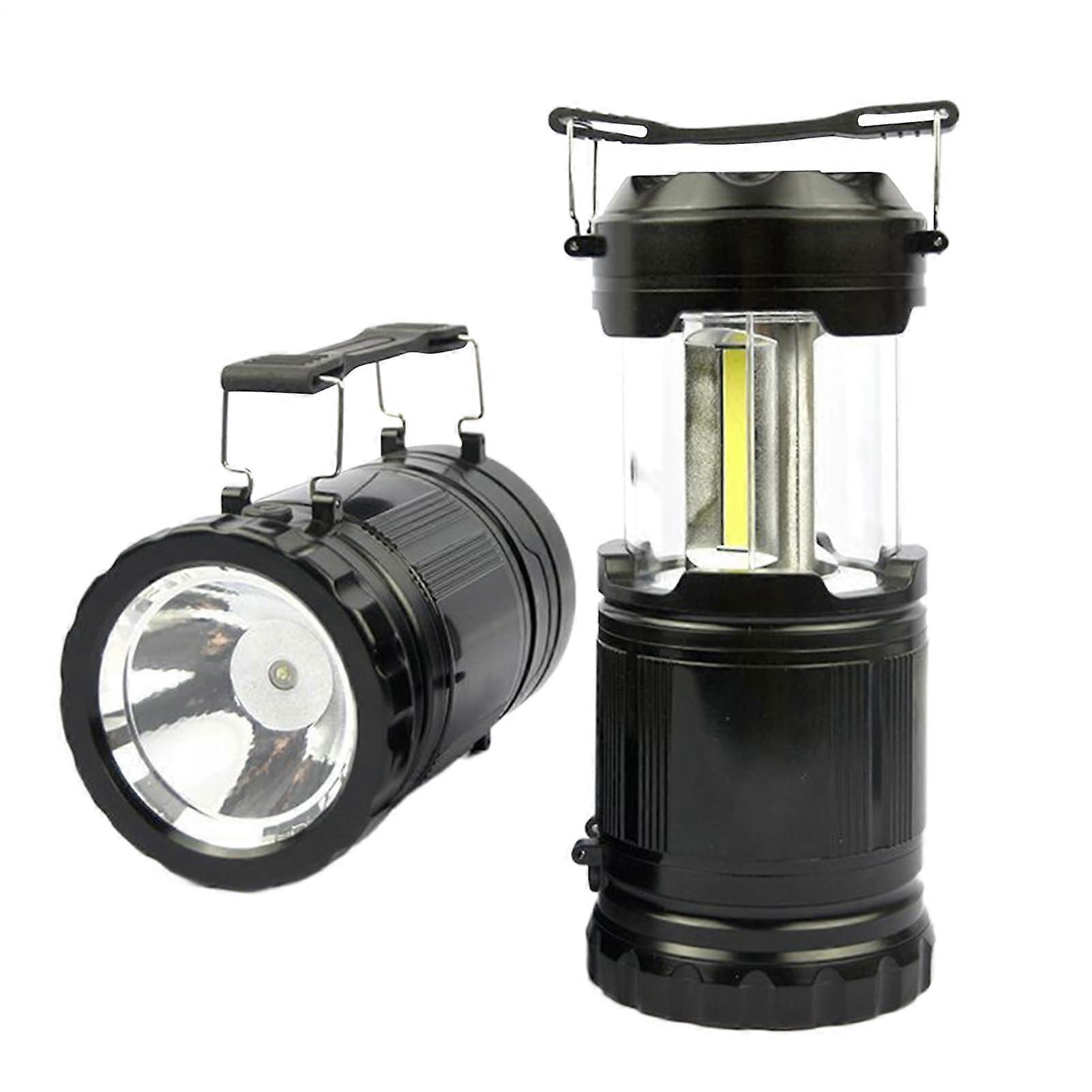 Camping Lantern Battery Powered with Adjustable Brightness, Foldable, Weather Resistant, Hook and Handle