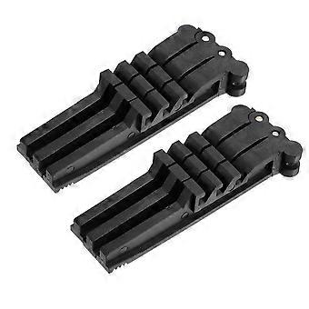 Lot de 2 supports pliables pour réchaud de camping avec stabilisateur pour cartouche de gaz et trépied stable, pour la cuisine en extérieur (noir).