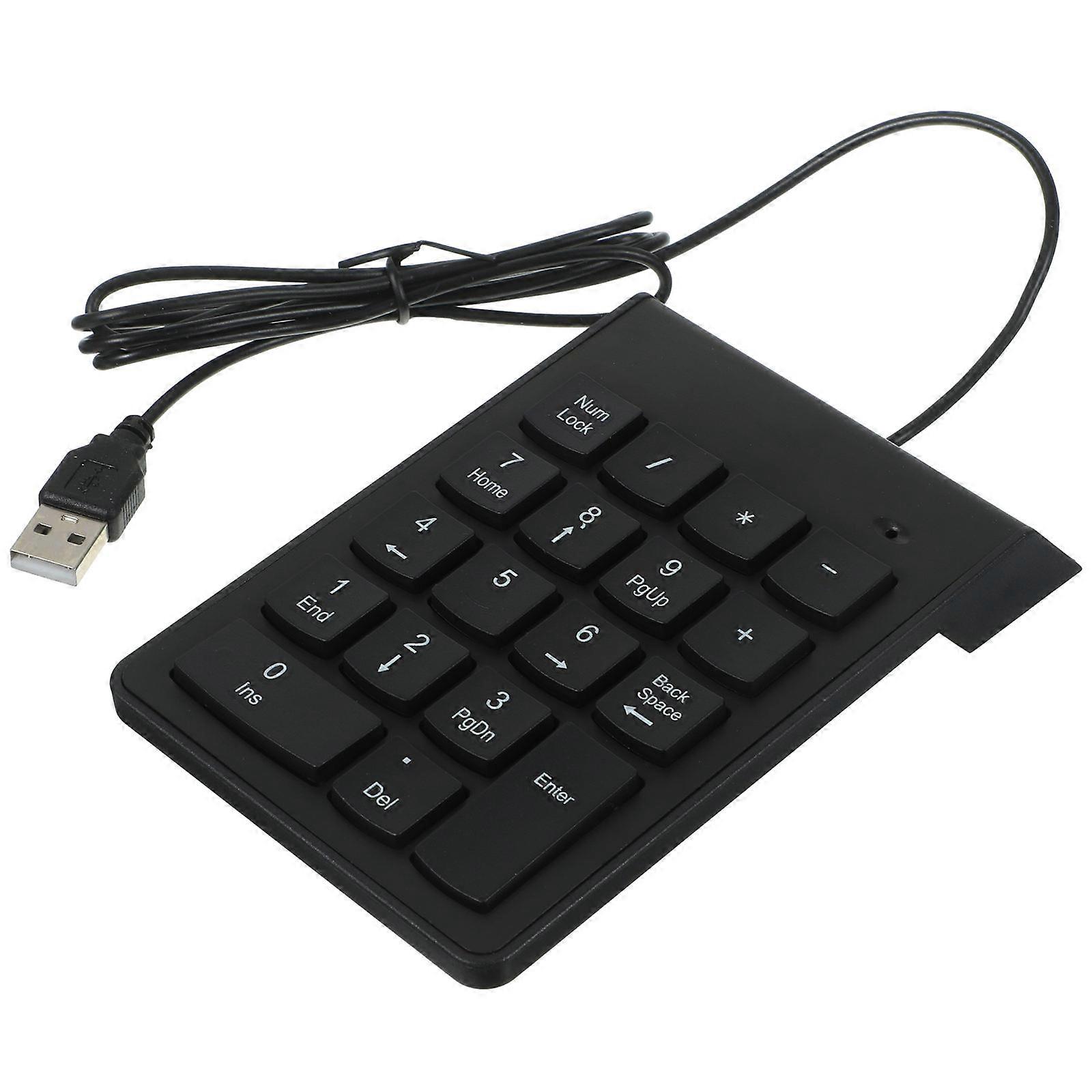 19-Key Number Pad for Computer Use Wired Mechanical USB Numeric Keypad