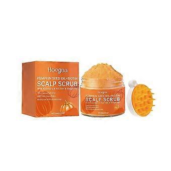 Esfoliante para o Couro Cabeludo, Óleo de Semente de Abóbora para Esfoliante para o Couro Cabeludo com Biotina e Alecrim, Esfoliante para o Couro Cabeludo com Coceira e Caspa e Remoção de Acúmulo e Cabelo Gr