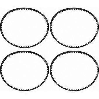 4 Stück HTD 225-3M-6 75T Endlos-Zahnriemen aus Gummi, 225 mm Teilung, für 6 mm breite Synchronriemenscheibe