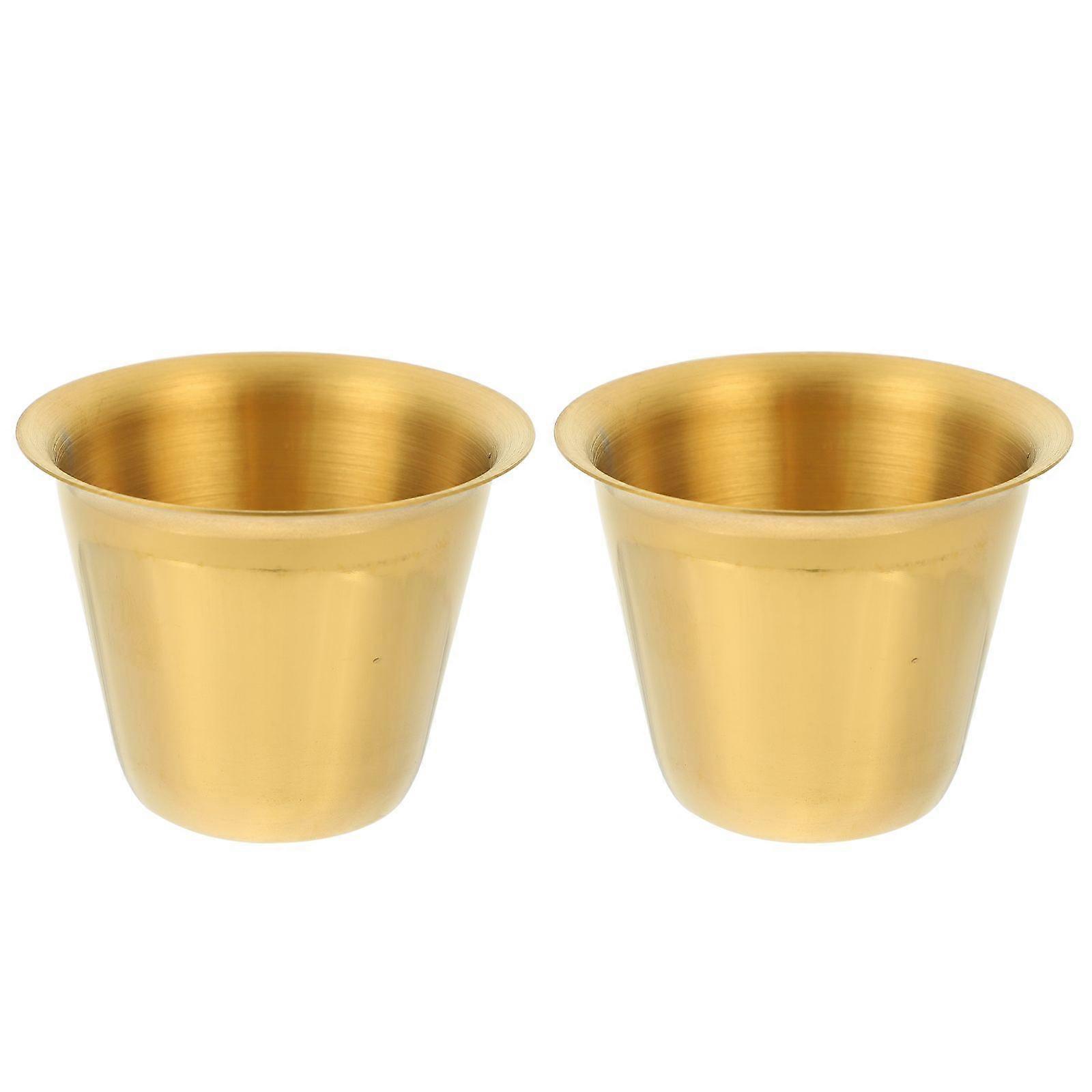 2pcs Multi-function Sauce Containers Kitchen Sauce Cups Restaurant Condiment Cups Golden