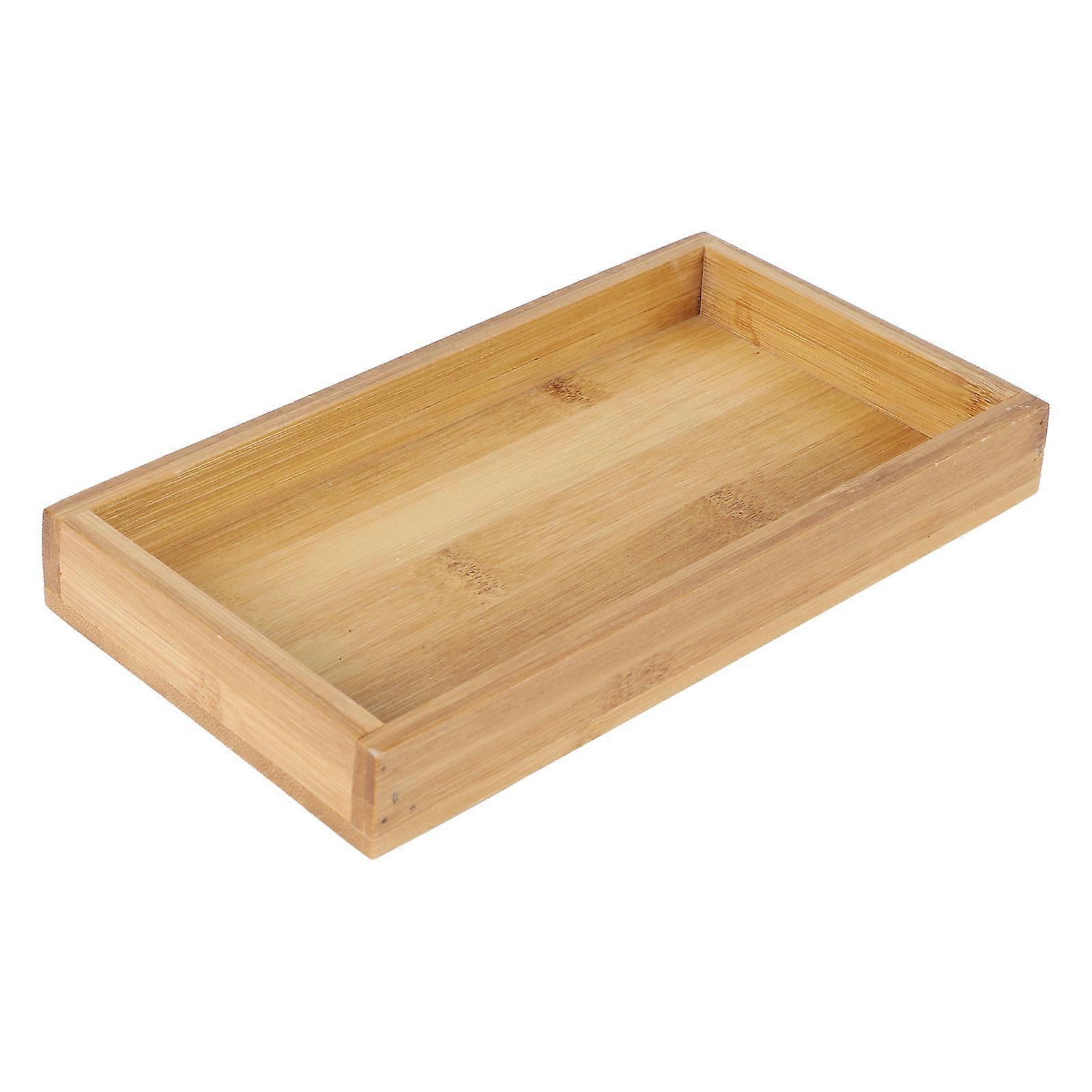 Practical Bamboo Food Serving Tray for Kitchen 1Pcs Rectangular Bread Tray