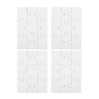 4 fogli di pezzi di puzzle vuoti a sublimazione trasferimento di calore rettangolo puzzle giocattoli
