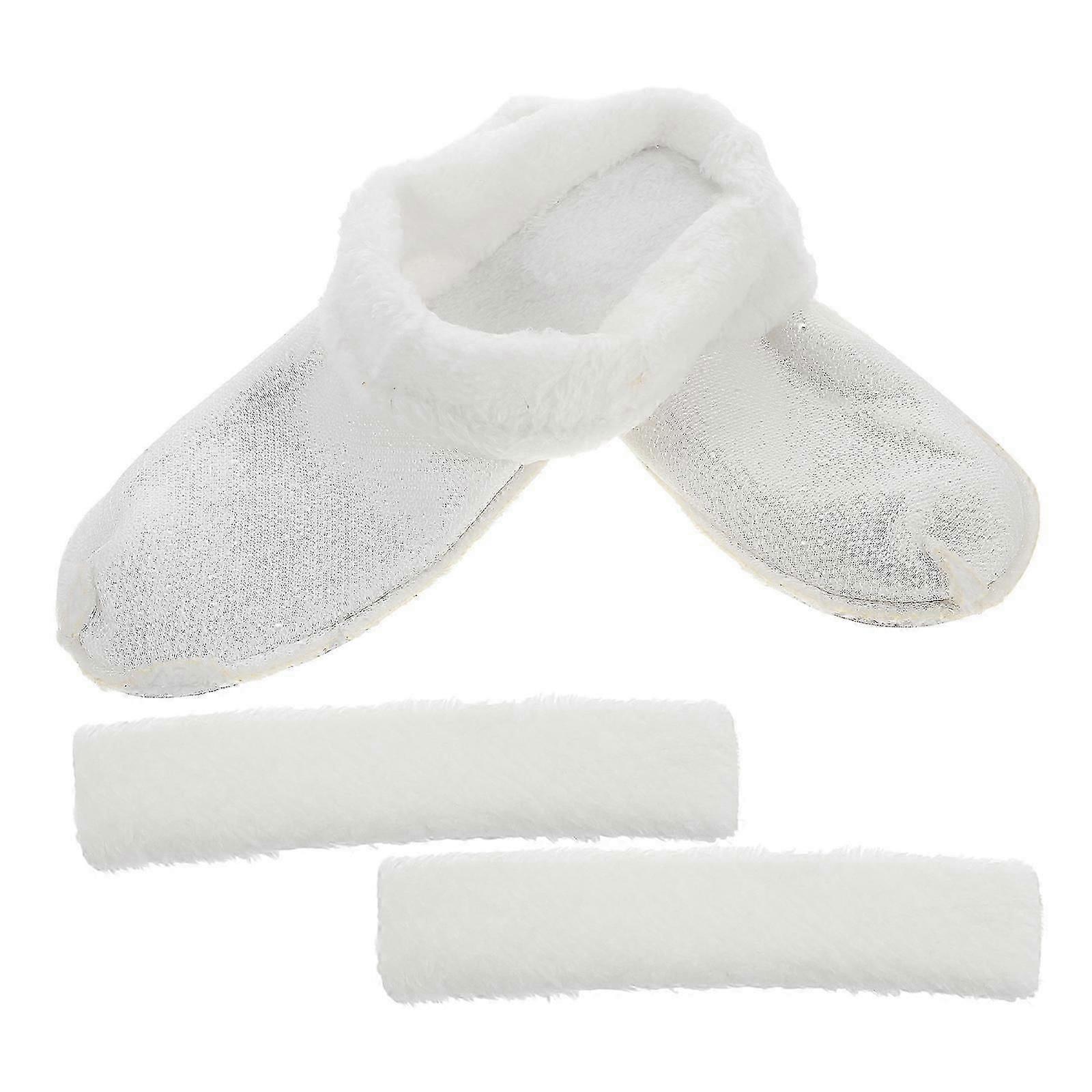 1 Pair Winter Plush Shoe Inserts Removable Washable Furry Work Boot Clogs Liners