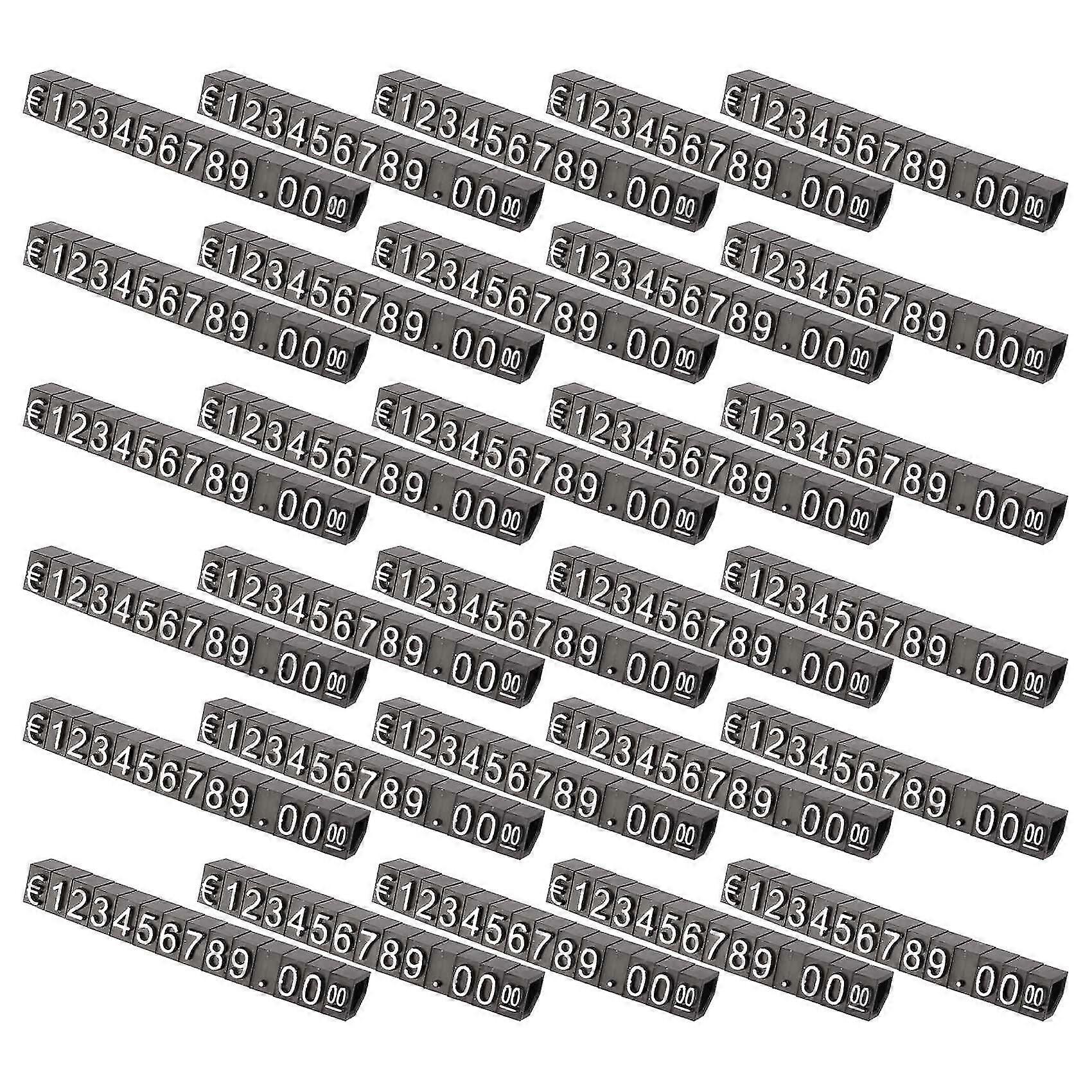 30sets Plastic Cubes Display Tags Adjustable Number Stand Frame Label Shop