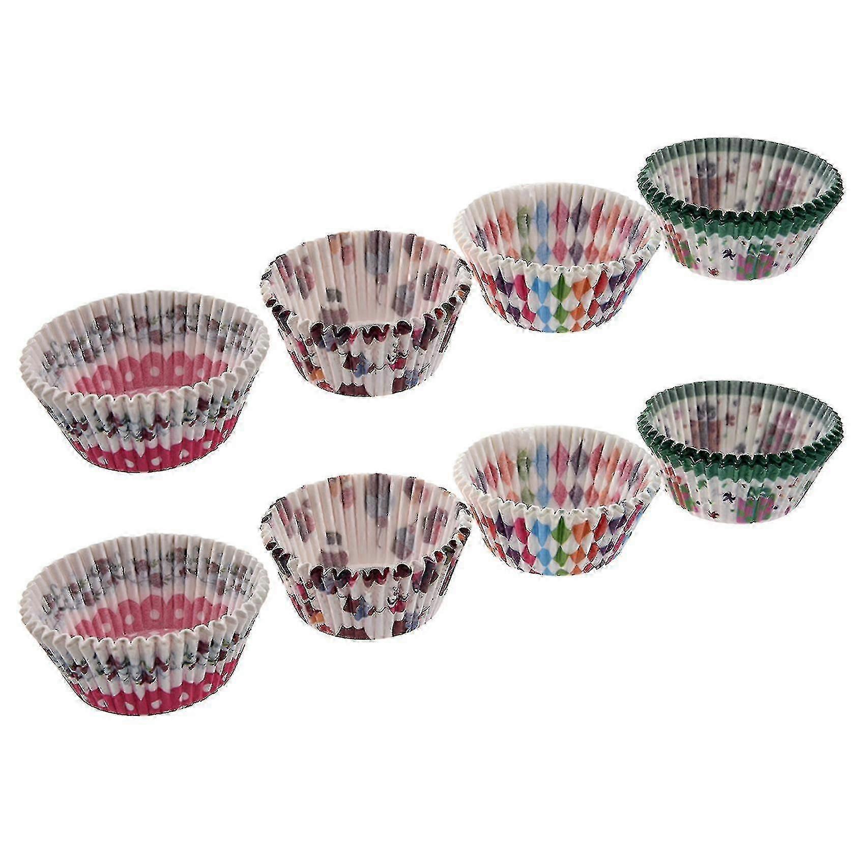 100pcs Paper Cake Cup Cupcake Cases Liners Pattern And Color Random