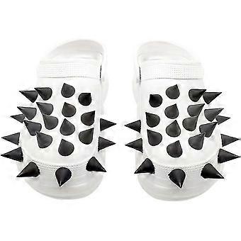 50Pcs Spike Rivet Croc Charms, PVC Shoe Decorations, DIY Charms for Halloween Carnival, Teens Adults, Compatible with Clogs and Shoes with Holes