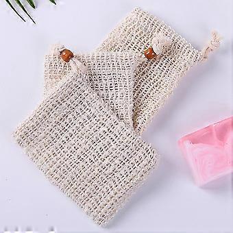 Sisal Soap Bag Beam Pocket Foam Opprette langvarig Net Bag For Bath Room Easy Bading Tool