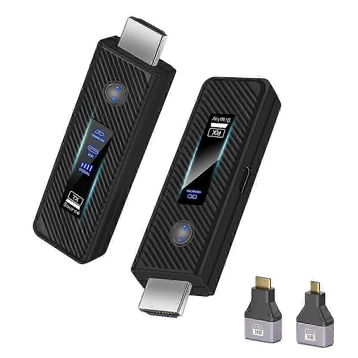 Wireless -Compatible Transmitter and Receiver LED Display Black