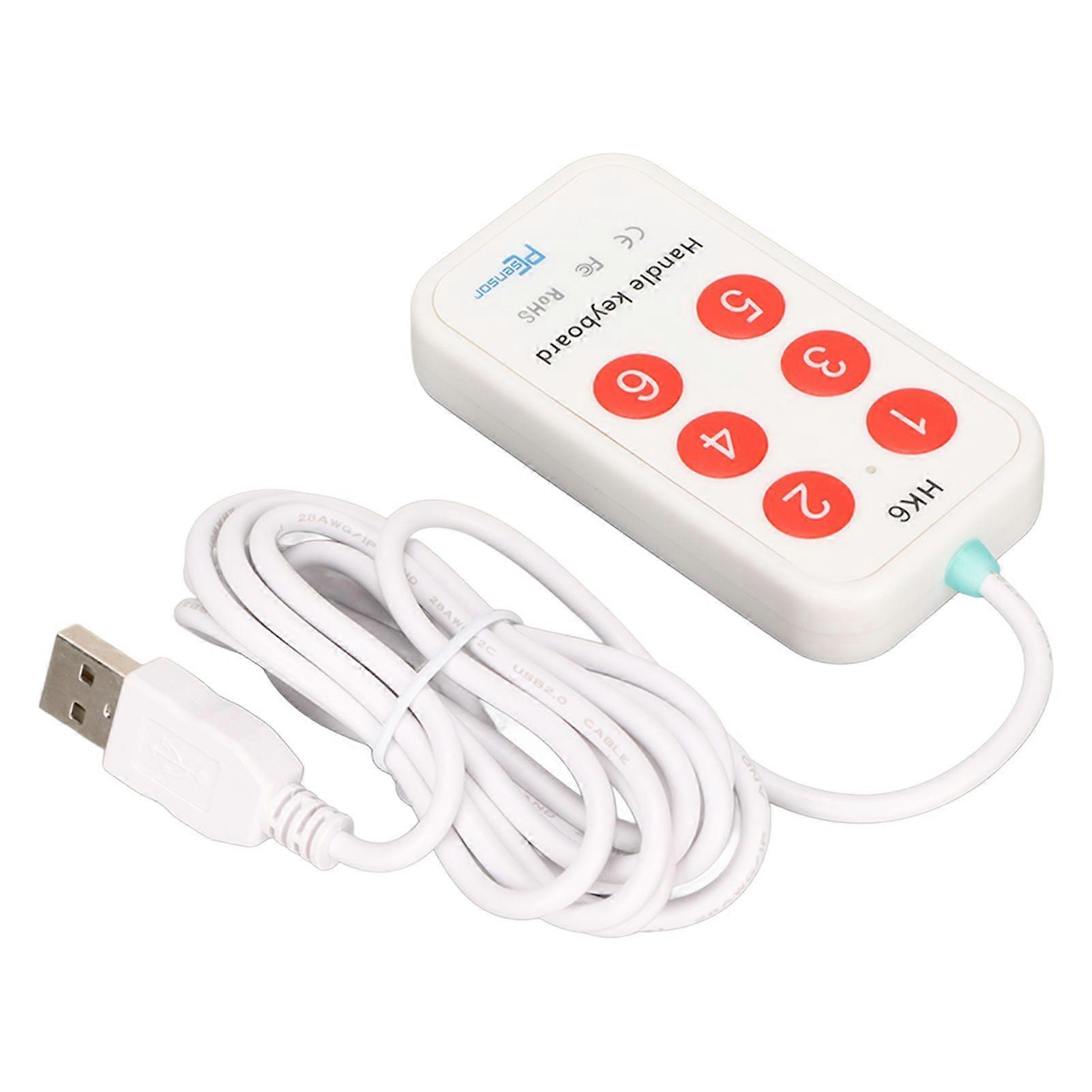 Programmable Keypad Small USB 6 Keys Programming Customization Handheld Switch Controller for Hospital Image Scanning