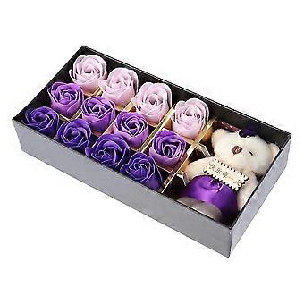 Soap Flower Gift Box Multicolor Rose Soap Gift Box for Daily Use 12Pcs