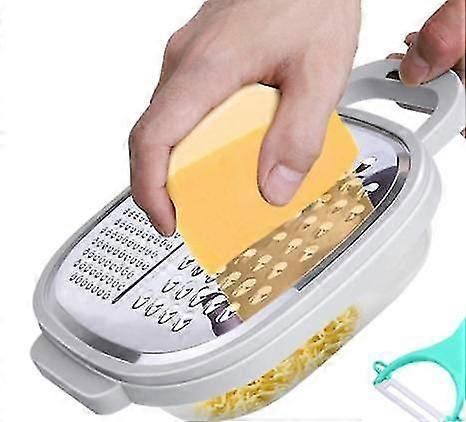 Grattugia per formaggi, grattugia per formaggi da cucina con contenitore e coperchio