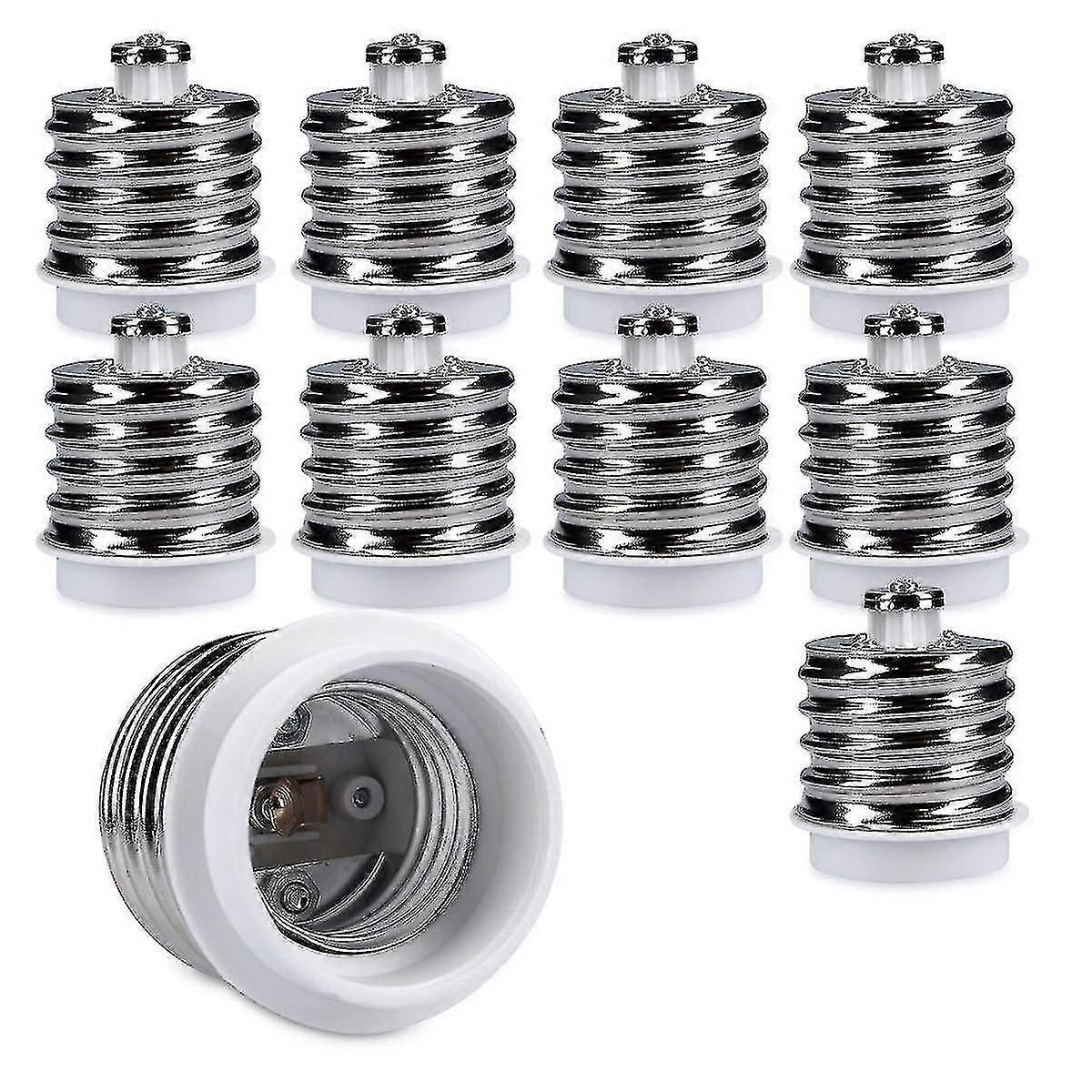 10x Socket Adapter - 10x E40 To E27 Socket Converter - E27 Base Lamp Holder Adapter For Halogen Led-Good
