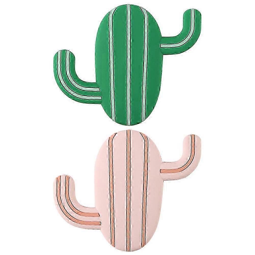 Key Storage Hooks Cactus Shaped Hooks for Storage 2Pcs PVC Wall Mount