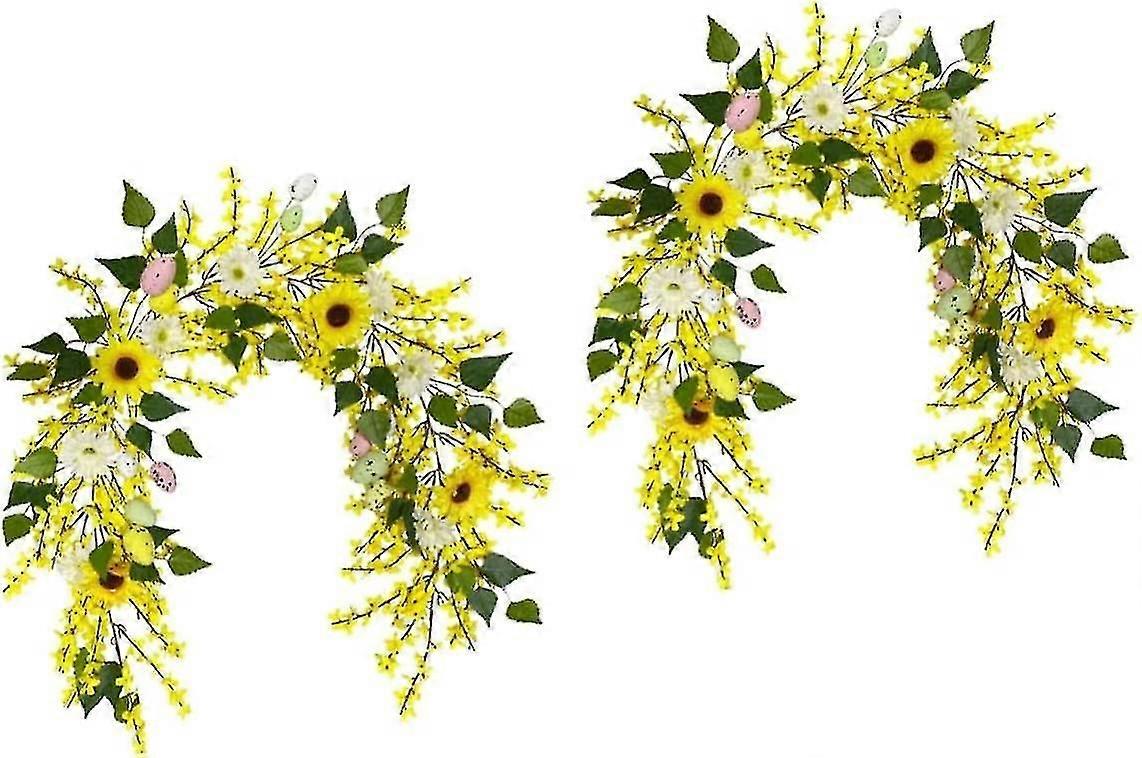 2pcs Egg Sunflower Artificial Flower Vine