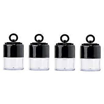 Loose Powder Case Makeup Powder Holders for Travel Use 12Pcs Black Set