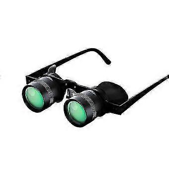 Binoculars Glasses, 10X Zoom, Low Light Night Vision, Hands Free Green Film Lens, Portable for Fishing Bird Watching Travel Sports