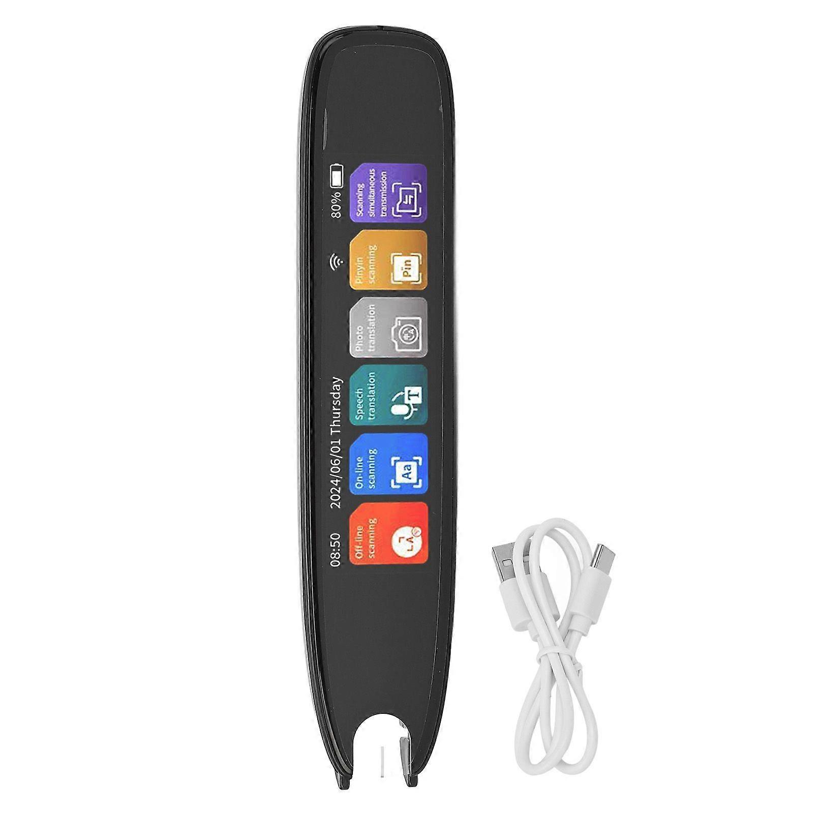 Reading Pen 3.7in Touchscreen Quick Response Portable Reader Pen Language Translator for Travel Work Study