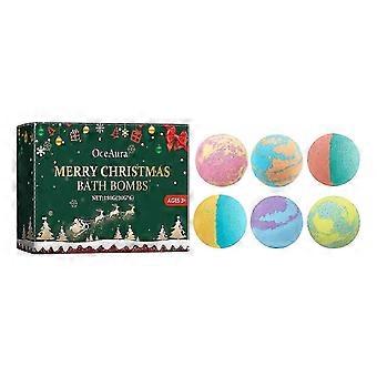 Colorful Christmas Bath Ball - Moisturizing Floral Bubble Bath with Lasting Fragrance