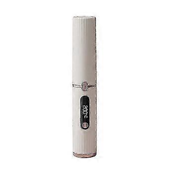 Cordless Hair Straightener Brush, USB-C Rechargeable 4500mAh, 200 C Max, Temp Display, White
