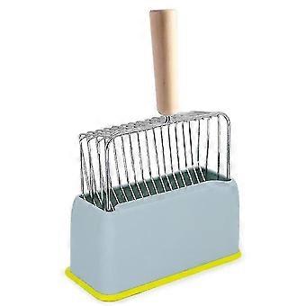 Metal Cat Litter Scoop With Holder, Fast Sifting Kitten Poop Scooper, Cat Litter Scoop Stand For Kitty Litter Boxes