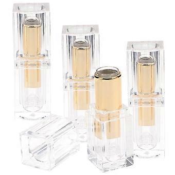 Lipstick Container Small Portable for DIY 8Pcs Self-Made Transparent Tubes