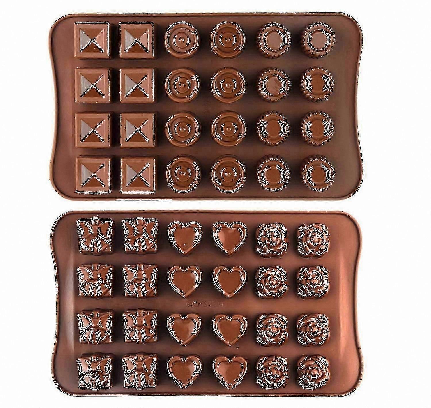 2-Pack Silicone Candy Molds for Chocolate Crafting