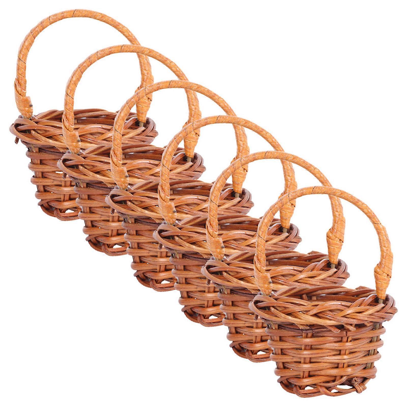 Woven Mini Baskets Coffee for Storage 18Pcs Planter Props Set
