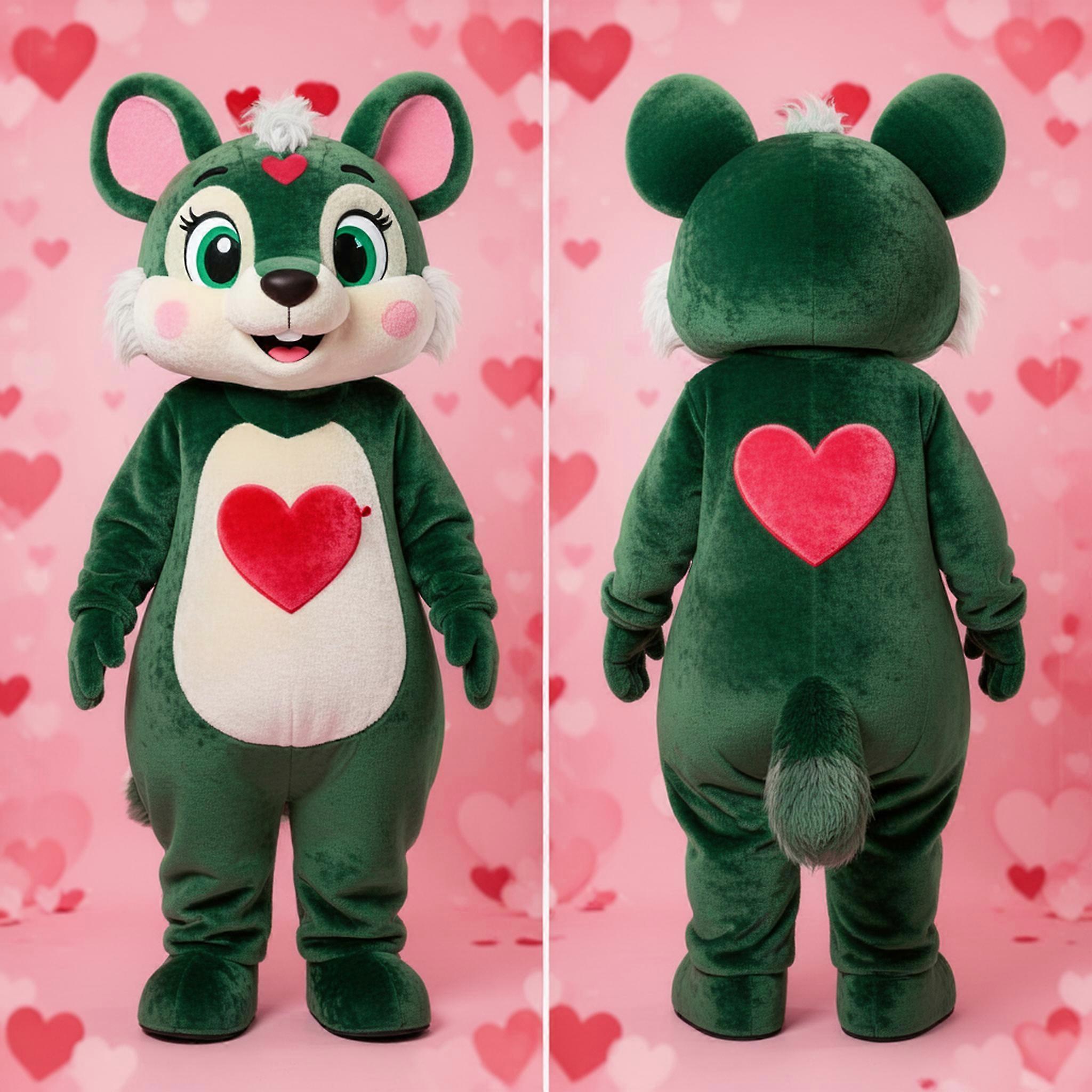 MASTICOT Forest Green Grinning Alliance Mascot