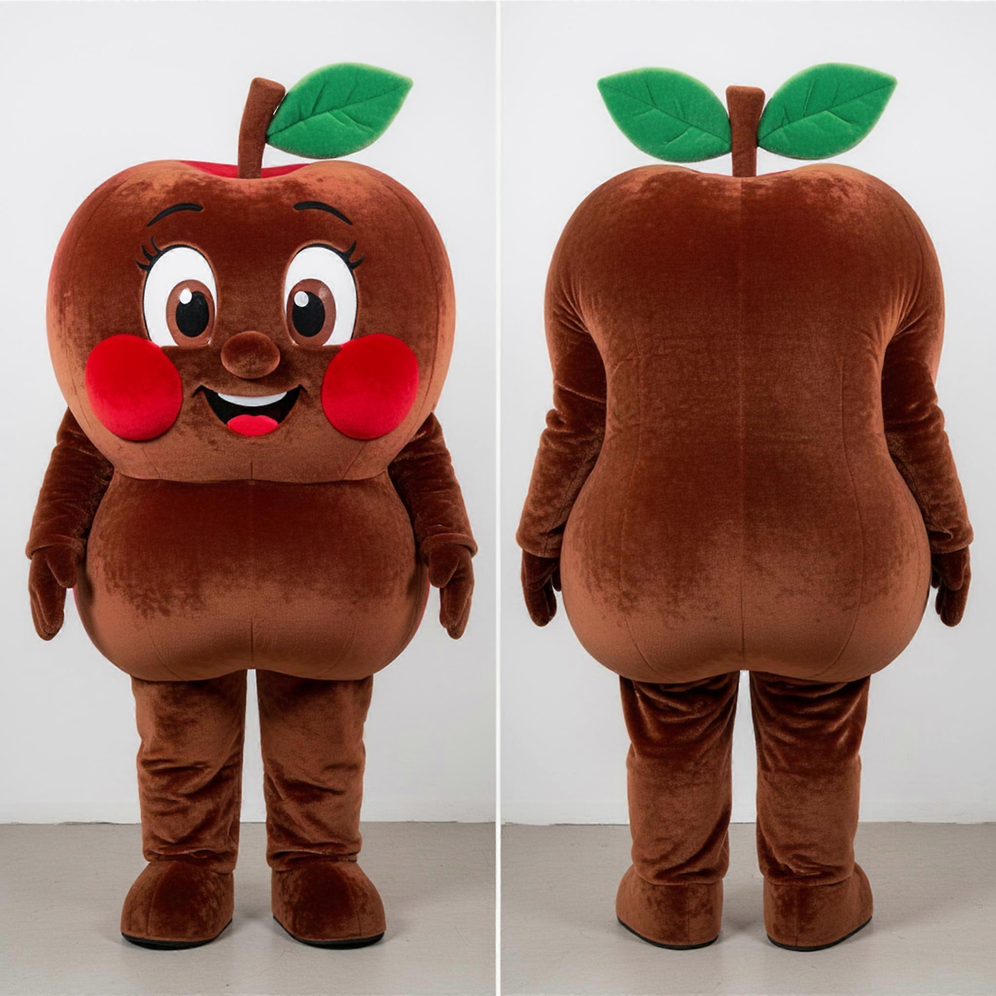 MASTICOT Crimson Plush Rounded Apple Mascot