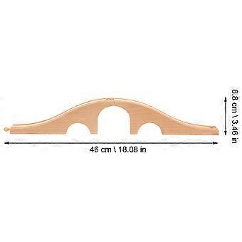 Train Track Accessories Wooden Train Bridge Model for Playing 2Pcs
