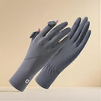 Ice Silk Summer Gloves UV Protection Breathable Non Slip Touch Screen for Outdoor Riding and Sport