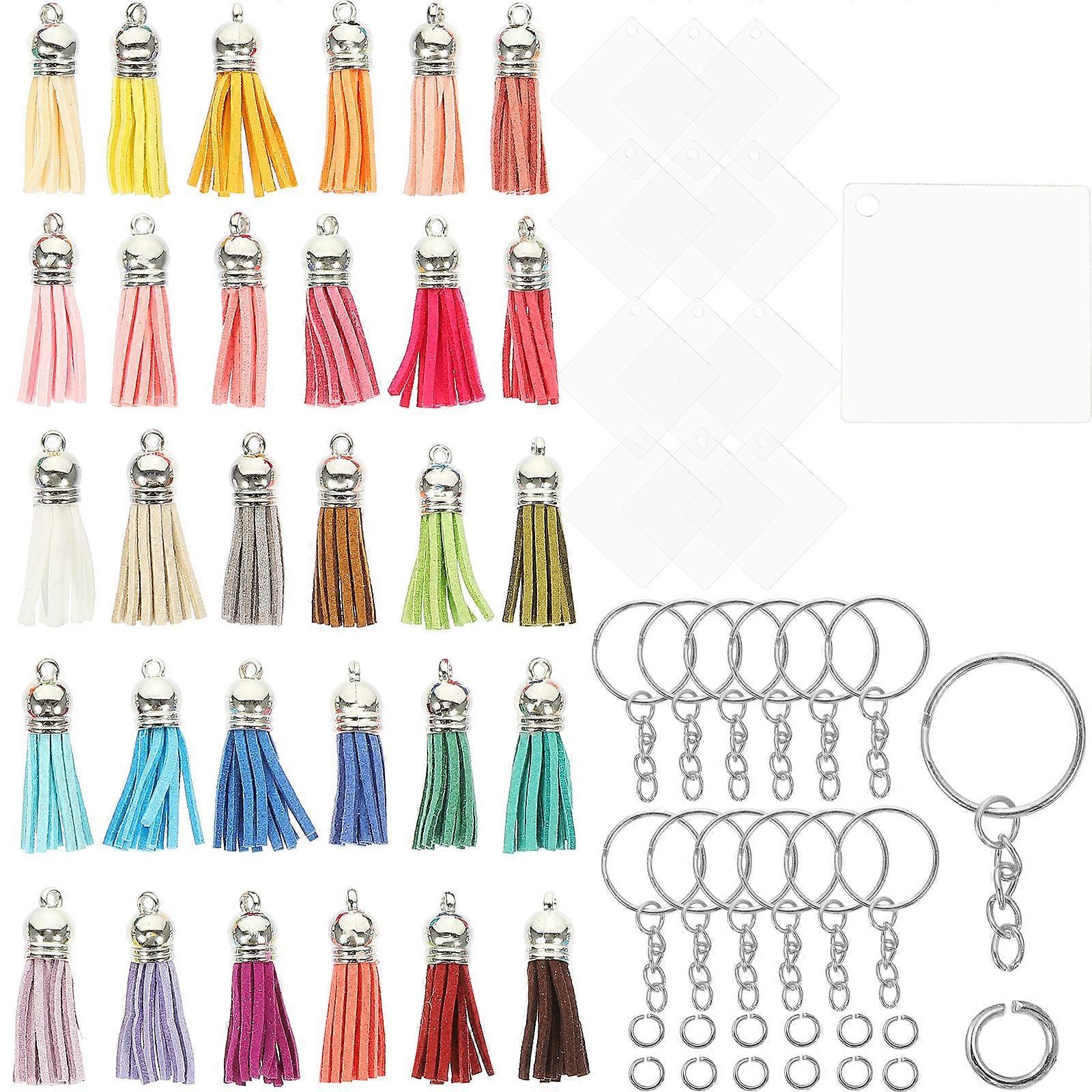 Decorative Portable Keychains for Sublimation Crafting 4Sets Pack
