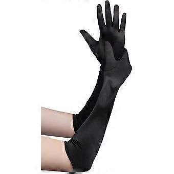 Ladies Gloves Satin Opera Festival Party Evening Gloves Long Ladies Gloves 1920s Style Gloves Elastic for Halloween Costumes