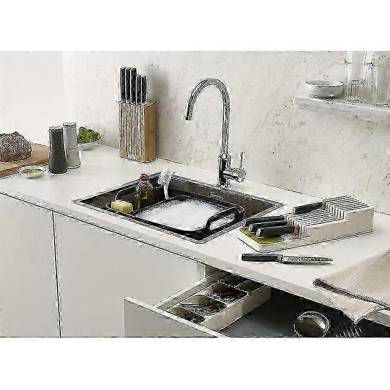 Drawer Knife Rack, Kitchen Knife Rack - Plastic, White