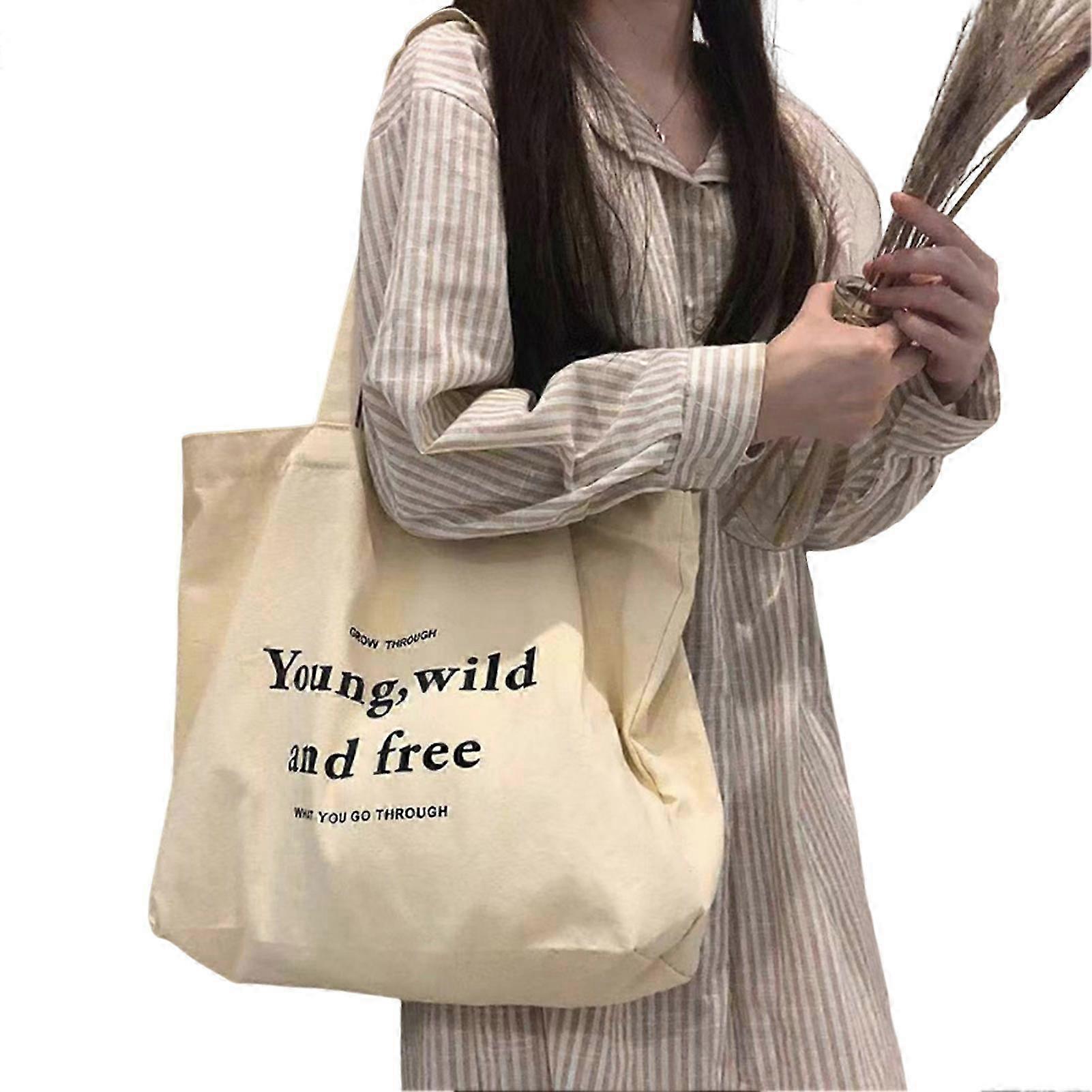 Practical Large Canvas Shoulder Bag