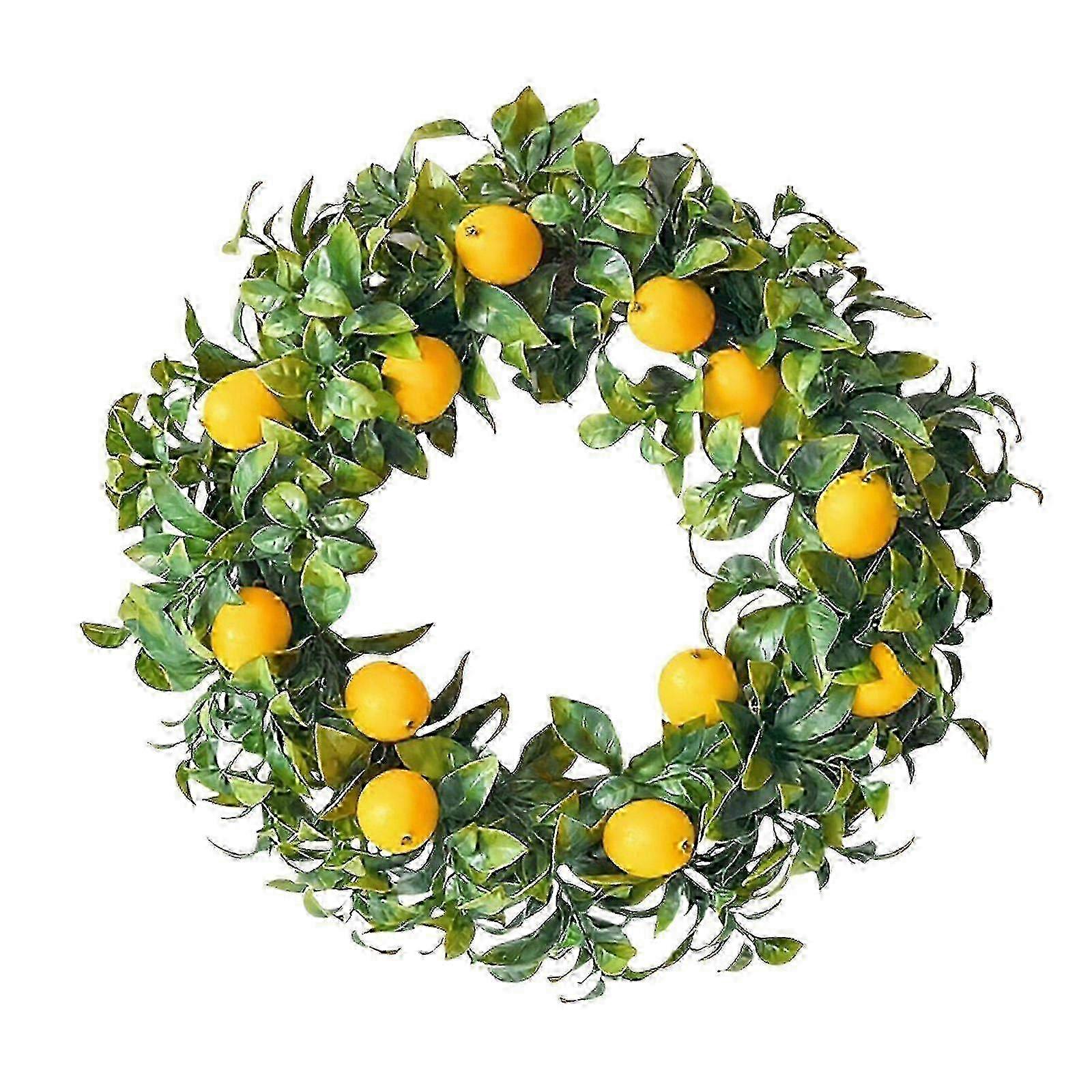 45cm Lemon Wreath Spring Summer Decor