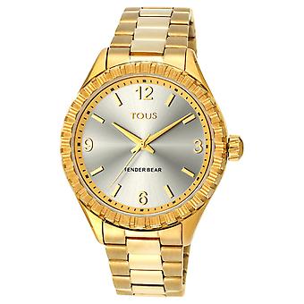 Tous tender bear watch for Women Analog Quartz with stainless steel bracelet plated in gold 200350960