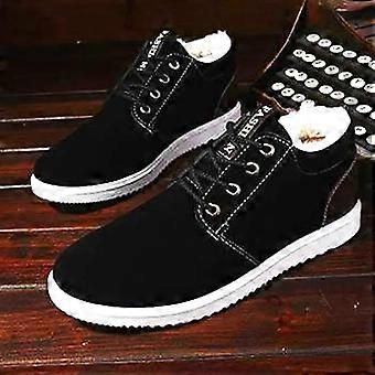 Scarpe sportive da uomo invernali, stivali da neve spessi e morbidi, scarpe da esterno calde da uomo in cotone, comode scarpe da ginnastica casual da uomo con lacci, Zapatos